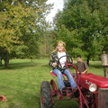 Cathy again on tractor