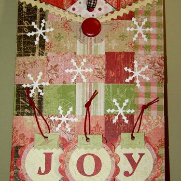 Basket Weave Joy Card with Tag