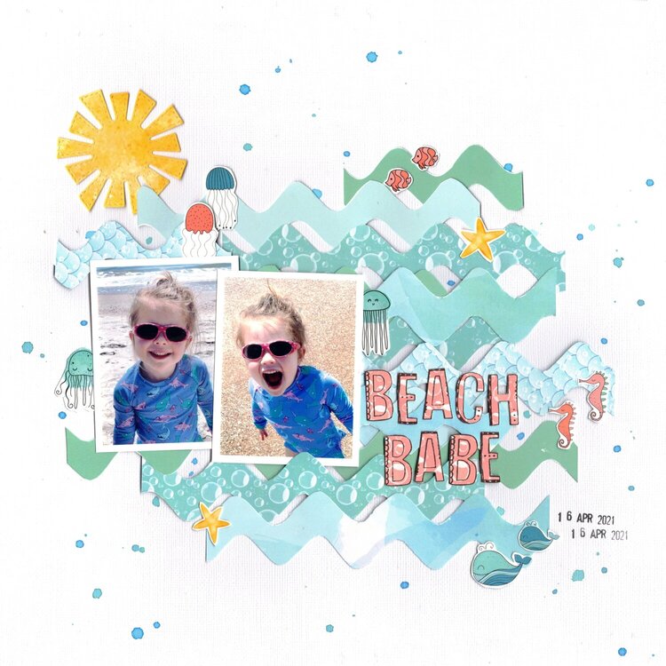 beach babe (whimsy stamps) || happyGRL