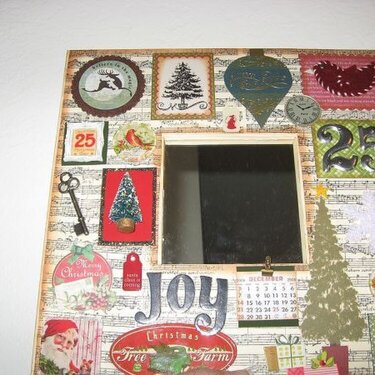  Tim Holtz inspired ~ Christmas Collage framed mirror