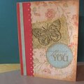 Faux metal stamp camp challenge  thank you card