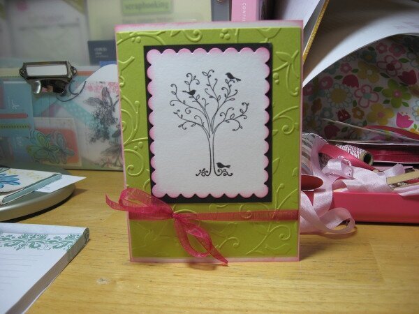 card for stamping challenge board