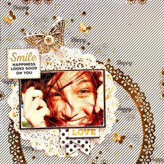 Smile - Kaisercraft "A Touch of Gold"