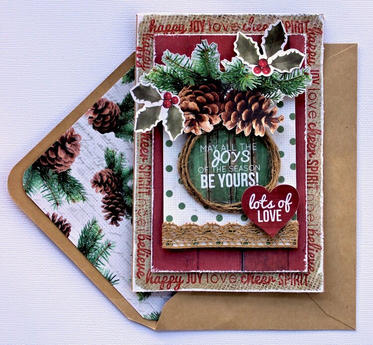 Joys of the Season Christmas Card - Kaisercraft