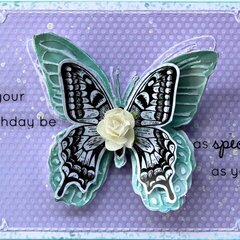 Butterfly Card - Kaisercraft Fairy Dust
