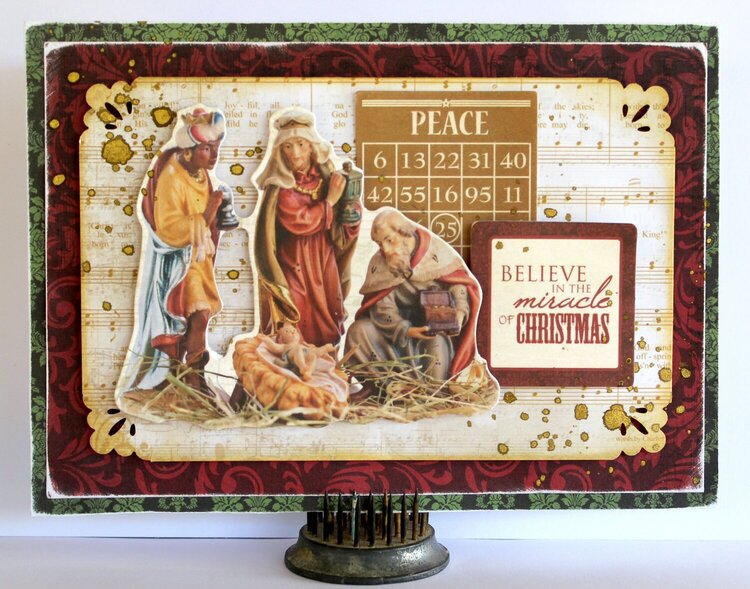 Peace Christmas Card - Kaisercraft Holy Night