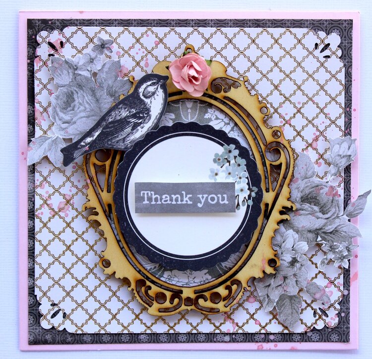 Thank You Card - Kaisercraft Ma Cherie