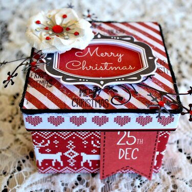 Altered Christmas Gift Box - Kaisercraft DT