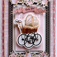 Baby Girl Card - Kaisercraft DT