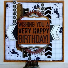 Happy Birthday Card - Scrap Yard Kaisercraft