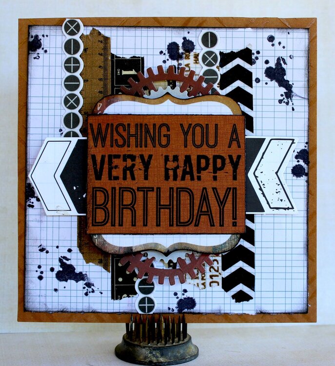 Happy Birthday Card - Scrap Yard Kaisercraft