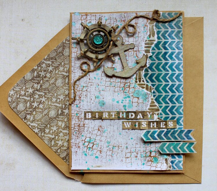Kaisercraft DT - Birthday Wishes Card - Sandy Toes Collection