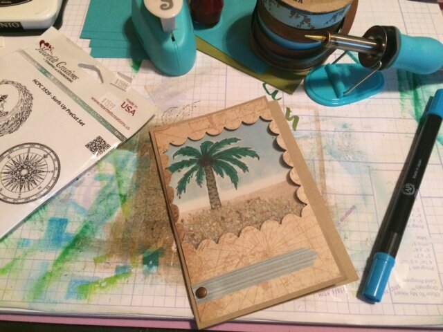 Palm Tree Shaker Card with the Fuse