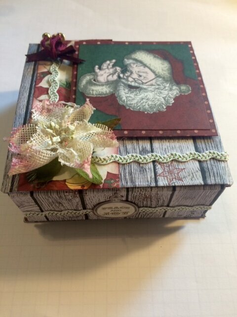 Christmas Box using Bo Bunny &quot;Tis The Season&quot; Paper Line