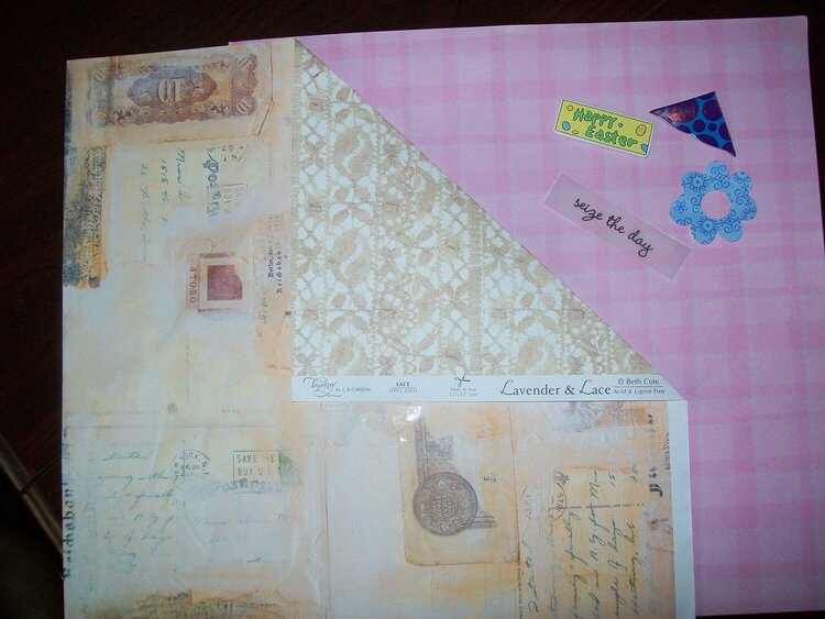Ugly paper and embellishments I got in the mail