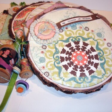 My Circle of Friends Embroidery Hoop Mini Book