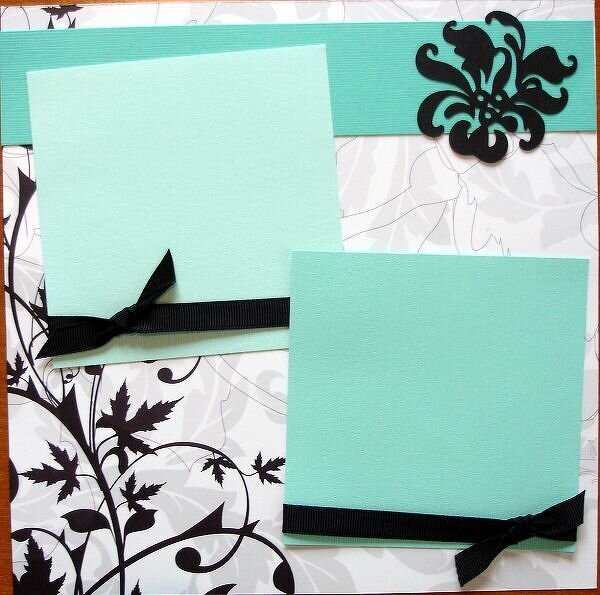 8x8 Black White and Turquoise Album