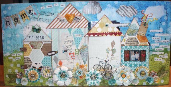 Home is Where You Are Multi Media Canvas Collage