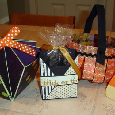 Halloween Treat Boxes and Basket
