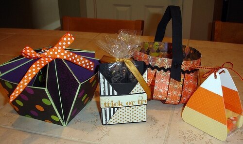 Halloween Treat Boxes and Basket