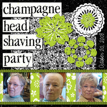 champagne head shaving party