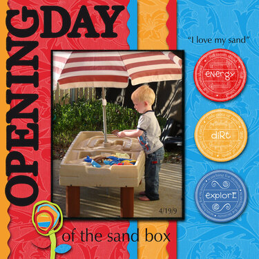 Opening Day of the sand box