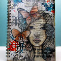 Bloom Girl Altered Notebook Mixed Media