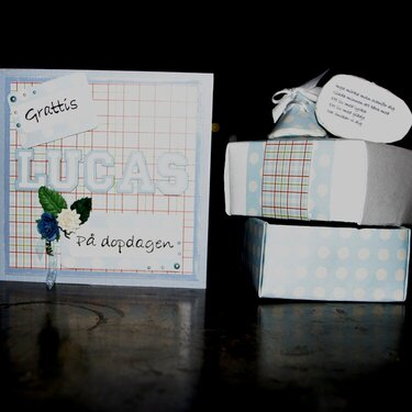 Christening box with card