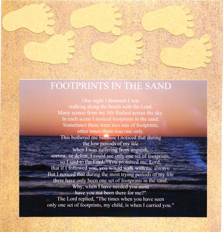 Footprints in the sand-Side 2