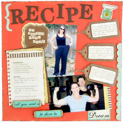 Kaisercraft Nans Favourite Collection Recipe to Change Your Life 12x12 Layout