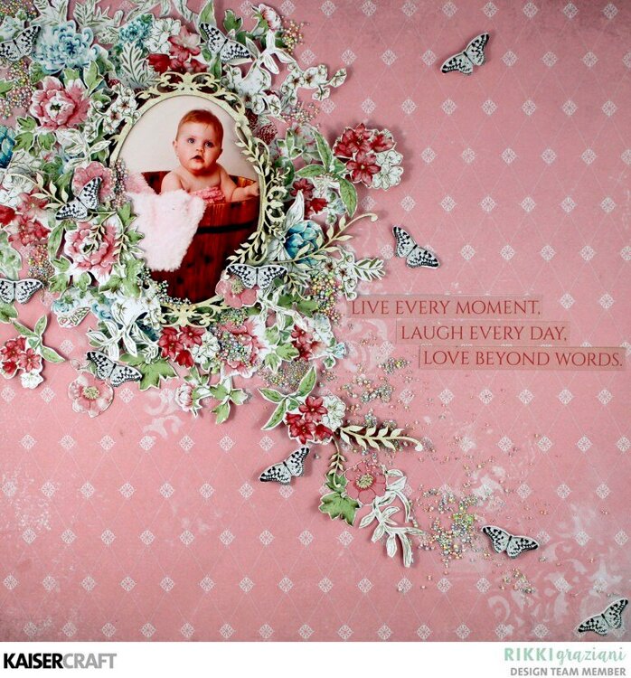 Live Every Moment Shabby Chic Layout