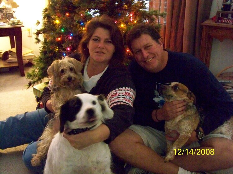 Me and Husband Frank and our 4 legged kids