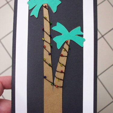 palm tree christmas 2008 card
