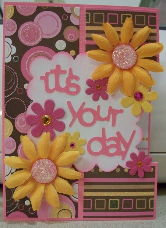 it&#039;s your day (my 1st tri-fold card)