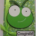 Cricut "cricket" Congrats card