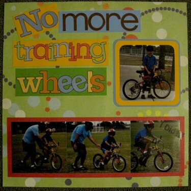 &quot;No more training wheels &quot; (left side)