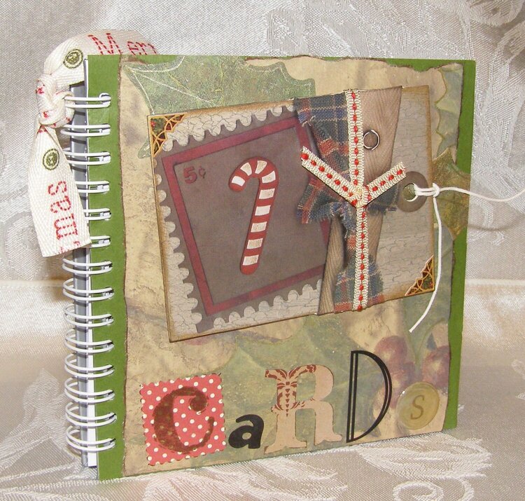 Altered Notebook Christmas Cards Register