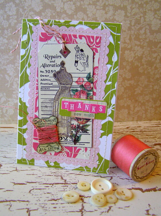 Thanks Sew Much - April Cards Magazine