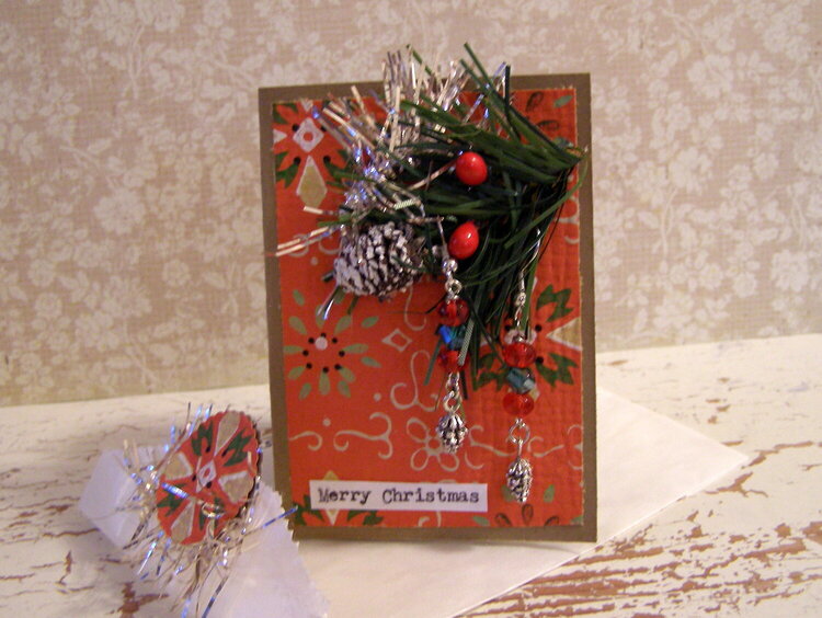 Christmas card and earrings