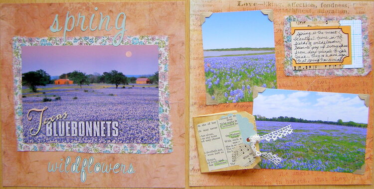 My pages in Lori&#039;s postcard journal