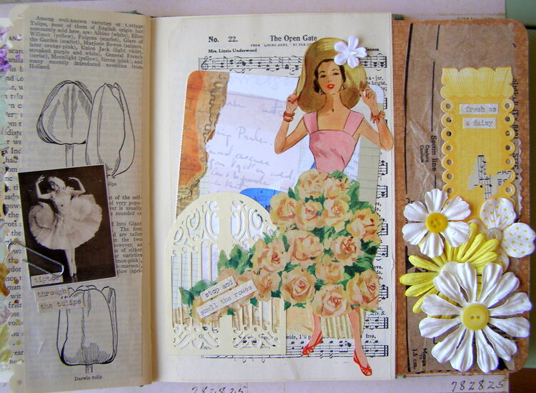Art Journal Pages - Stop and Smell the Roses