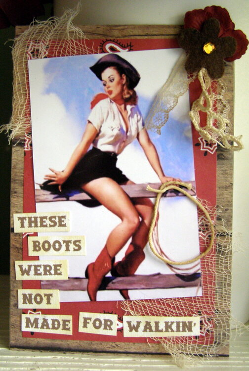 &quot;These Boots&quot; - Wild West Postcard for Martica&#039;s Swap