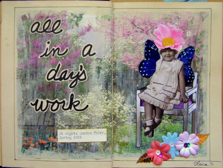 Magazine Collage art journal pages