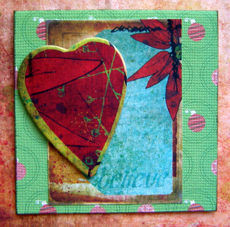Christmas mini card - heart