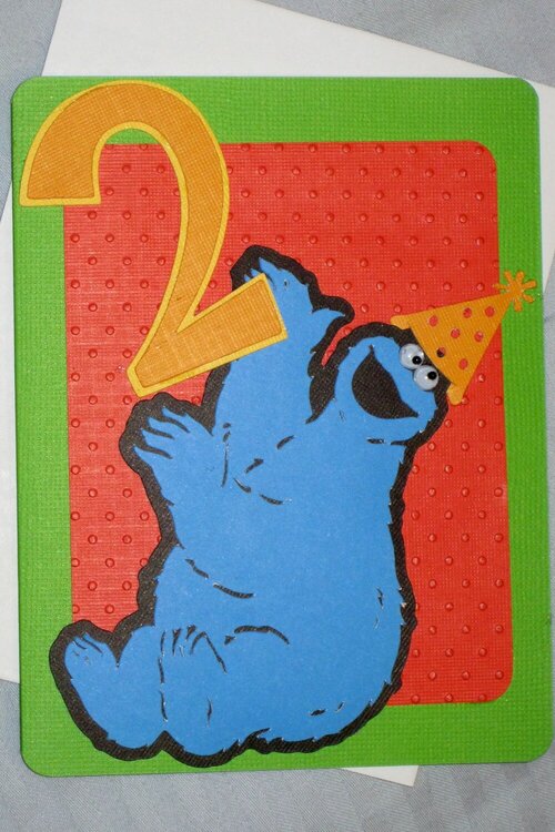 Cookie Monster Birthday Card