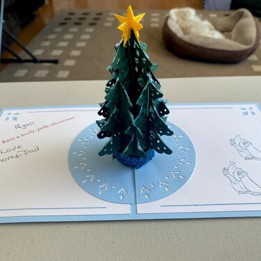 3D Christmas tree card