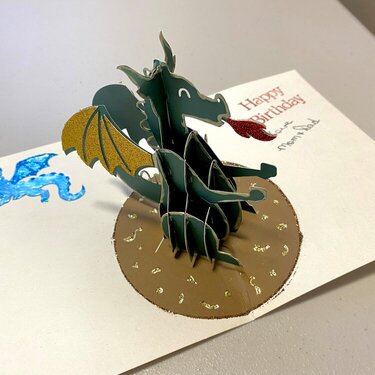 3D Dragon card