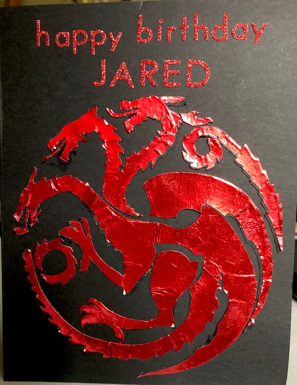 Game of Thrones birthday card