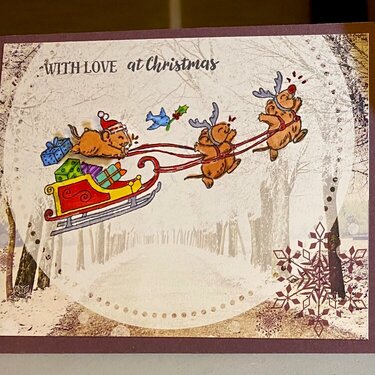 Mouse Christmas sleigh