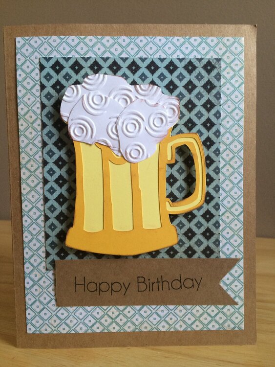 Beer mug card